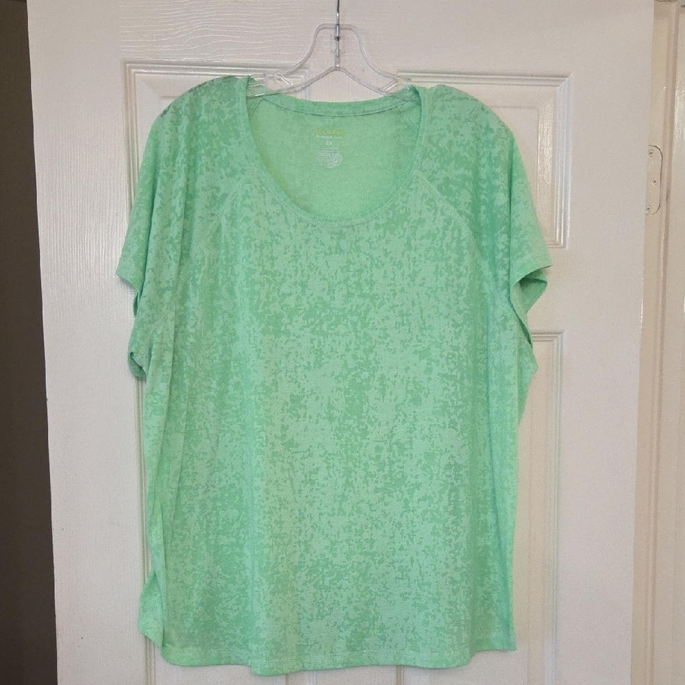 Tek Gear Light Green Women's Short Sleeve Top